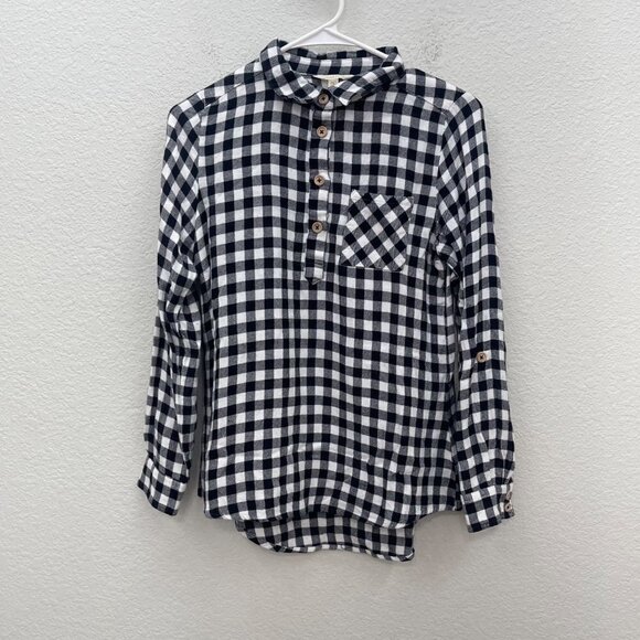 Matilda Jane Joanna Gaines Magnolia Dreams Plaid Popover Shirt Top Womens Small - Picture 1 of 7